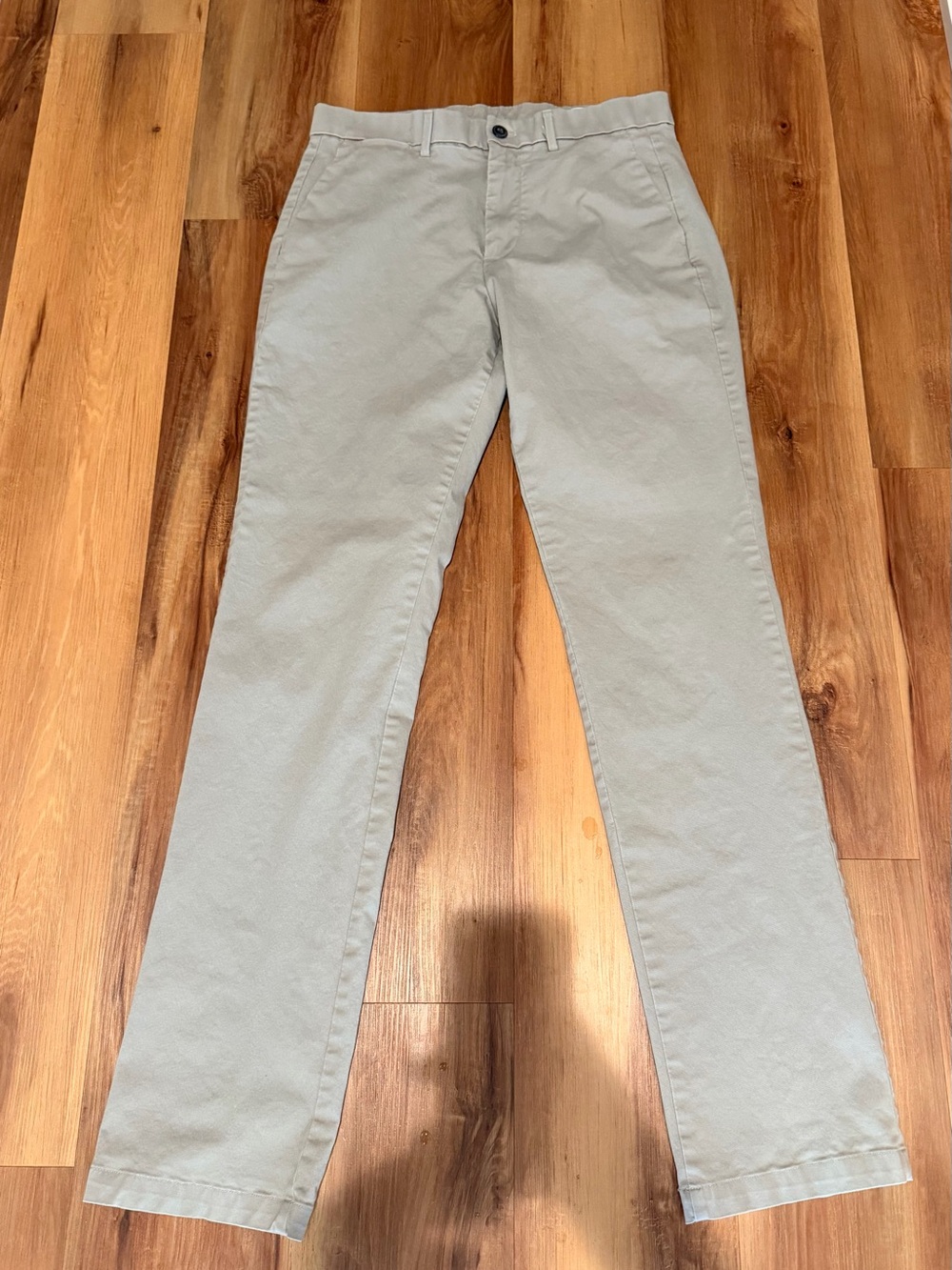 GAP Pants Mens 32x36 Gray Chino Regular Fit Flat Front Pockets Cotton